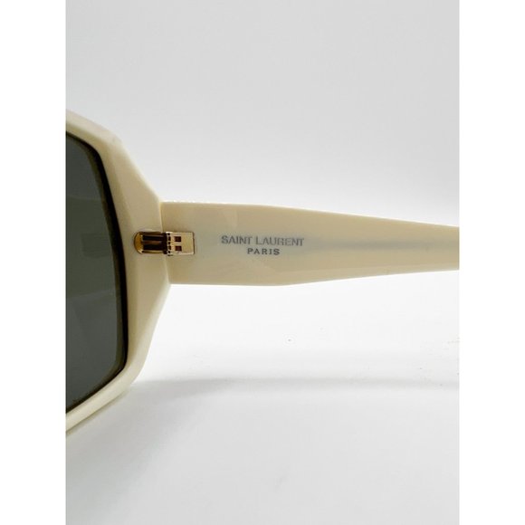 Saint Laurent YSL Logo Core 60MM Square Ivory Sunglasses - Picture 4 of 13